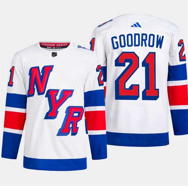 Men%27s New York Rangers #21 Barclay Goodrow White 2024 Stadium Series Stitched Jersey Dzhi